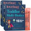 Lovebug Kids Probiotic Powder - 15 Billion CFU Multi-Strain Formula - Friendly Bio Cultures to Support Gut Health for Children & Toddlers Aged (12 Months to 4 Years) - 60 Unflavoured Sachet Pack view 1