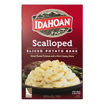 Idahoan Scalloped Homestyle Casserole Potato Slices 4 oz (Pack of 4)