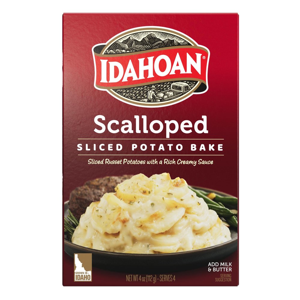 Idahoan Scalloped Homestyle Casserole Potato Slices 4 oz (Pack of 4)