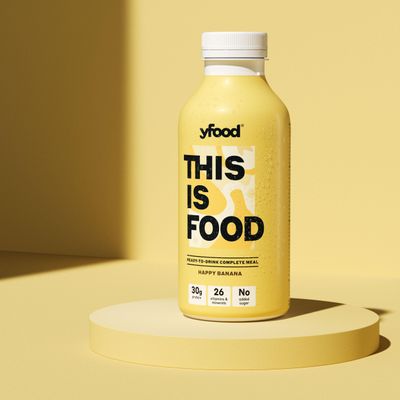 yfood Happy Banana, tasty meal replacement, THIS IS FOOD drink, 34g of protein, 26 vitamins and mineral (12 x 500ml)