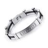 WANGLXTC Fine Bracelet Titanium Steel Silicone Bracelet Bangle Stylish Bracelet, Gift for Birthday Couple Valentines Day for Boyfriend, Father, Husband Unisex, A view 1