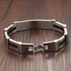 WANGLXTC Fine Bracelet Titanium Steel Silicone Bracelet Bangle Stylish Bracelet, Gift for Birthday Couple Valentines Day for Boyfriend, Father, Husband Unisex, A view 3