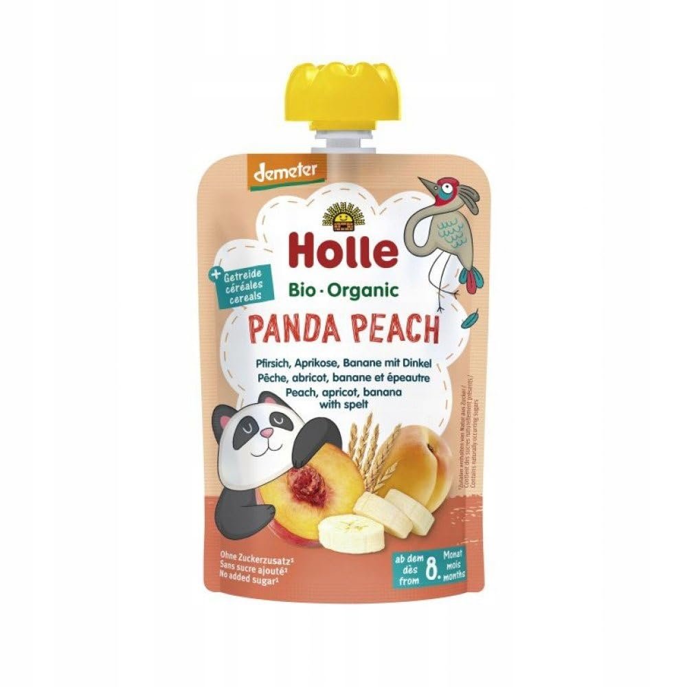 Holle Gourde Pouchy Pche Abricot Banane Epeautre +8m 100g