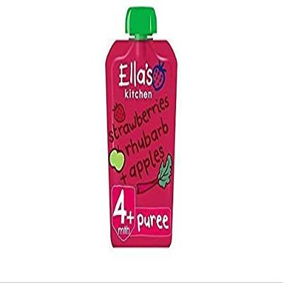 Ella's Kitchen | Strawberry;Rhubarb & Apple | 4 x 120g (UK)