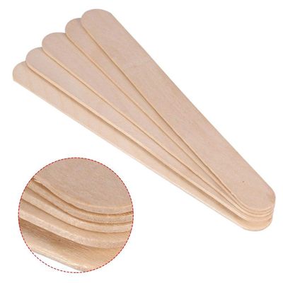 Waxing Stick, 100Pcs/Box Wooden Disposable Waxing Stick Spatula Applicator Wax Tongue Depressor For Legs, Arms And Other Large Areas For Home Or Professional Use