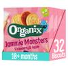 Organix Jammie Monsters Strawberry & Apple Biscuits, Organic Toddler Snack, 18+ Months, Multipack, 8 x 8 g Biscuits Per Box (4 Boxes Total) view 1