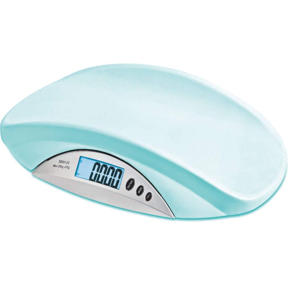 CGOLDENWALL Digital Baby Scale Toddler Infant Weight Scale Pet Scale Max Weighing 20KG/Ergonomic Concave Design/4 Highly Precise Load Cells/CE Approved (Blue)