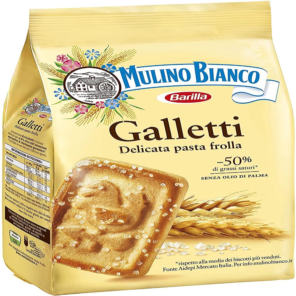 Mulino Bianco 3 x Cookies Galletti 350 g Italy Biscuits Cake Brioche