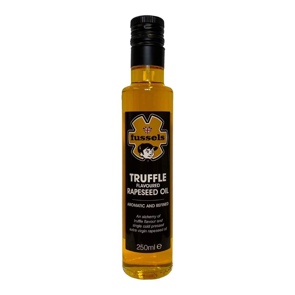 Fussels English Truffle Oil (250ml) - Truffle Infused Extra Virgin Cold Pressed Rapeseed Oil - Vegan, Vegetarian & Gluten Free (250ml)