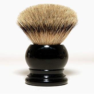 Hans Baier Shaving Brush Silverpointed Black