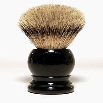 Hans Baier Shaving Brush Silverpointed Black