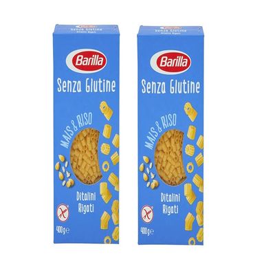 2X Barilla Ditalini rigati 400g Senza Glutine Gluten Free Pasta Pasta Health Food