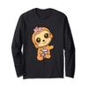 Cute Pink Kawaii Boba Bubble Tea Milk Tea Lover Gift Sloth Long Sleeve T-Shirt view 1