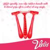 6pk Womens Triple Blade Ultra Razors | Three Razor Blade Design System | Womens Reusable Razors with Rubber Handles and Texture Grips by Velis view 4