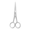 LIVINGO Beard Mustache Scissors for Men, Professional Rounded Tip Safety Sharp Stainless Steel Small Beauty Facial Nose Hair Trimming Shears Kit with Mini Comb and Leather Case view 3