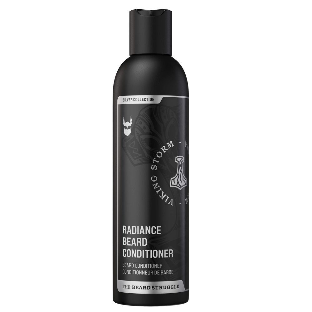 The Beard Struggle - Marksman's Beard Conditioner - Silver Collection, Viking Storm - Nourish, Softens, & Strengthens Beard - Radiance Beard Conditioner for Men (240 ml)