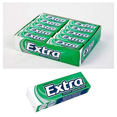 10 Packs of Original WRIGLEY'S Extra Chewing Gum Packs Fresh Stock (Spearmint)