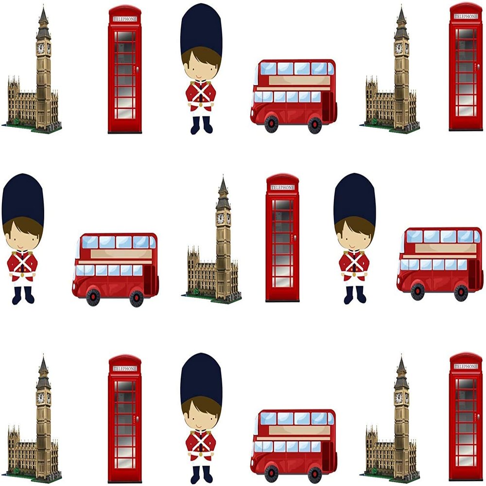18 x London Edible Icing, Wafer or Wafer Card Cupcake Toppers Cake Decoration (Wafer)