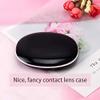 ofone Contact Lens Case, Cute Contact Lens Holder Oval Contact Lenses Travel Case with Removal Tool Mirror and Tweezers Contacts Container Storage Kit for Women and Girl (Black) view 4