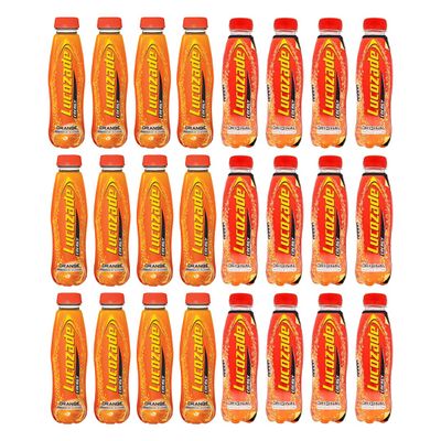 Lucozade Energy Mixed Fizzy Drink Box (24 x 380ml) - Orange & Original