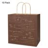 10 x Kraft Paper Bags Food Takeaway Party Bags Lunch Carrier Bags with Twisted Handles Large Gift Bags Bakery Cafe Take-Out Bags Brown Paper Bag for Party Uses, Bread, Cake, Food, Sandwich, Shopping view 3