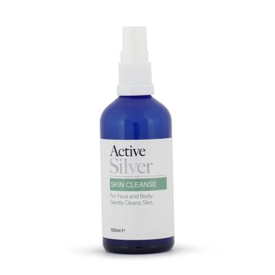Active Silver - Colloidal Silver Facial Cleanser - Natural Daily Cleanser with Tea Tree, Lavender, Rosehip and Aloe Vera - Calms, Cools & Balances Skin - Vegan Formula for All Skin Types - 250ml