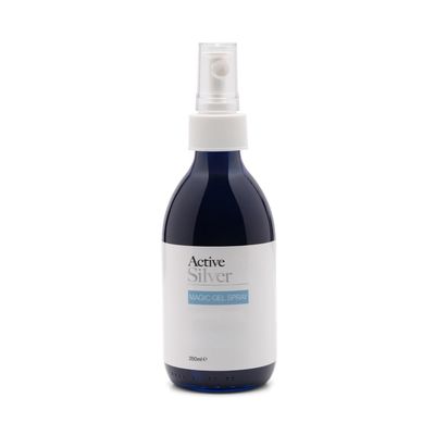 Active Silver Magic Gel Spray 250ml with Colloidal Silver and Aloe Vera, UK Colloidal Silver Bottle with Atomiser Spray, Use in The Home or for Travel