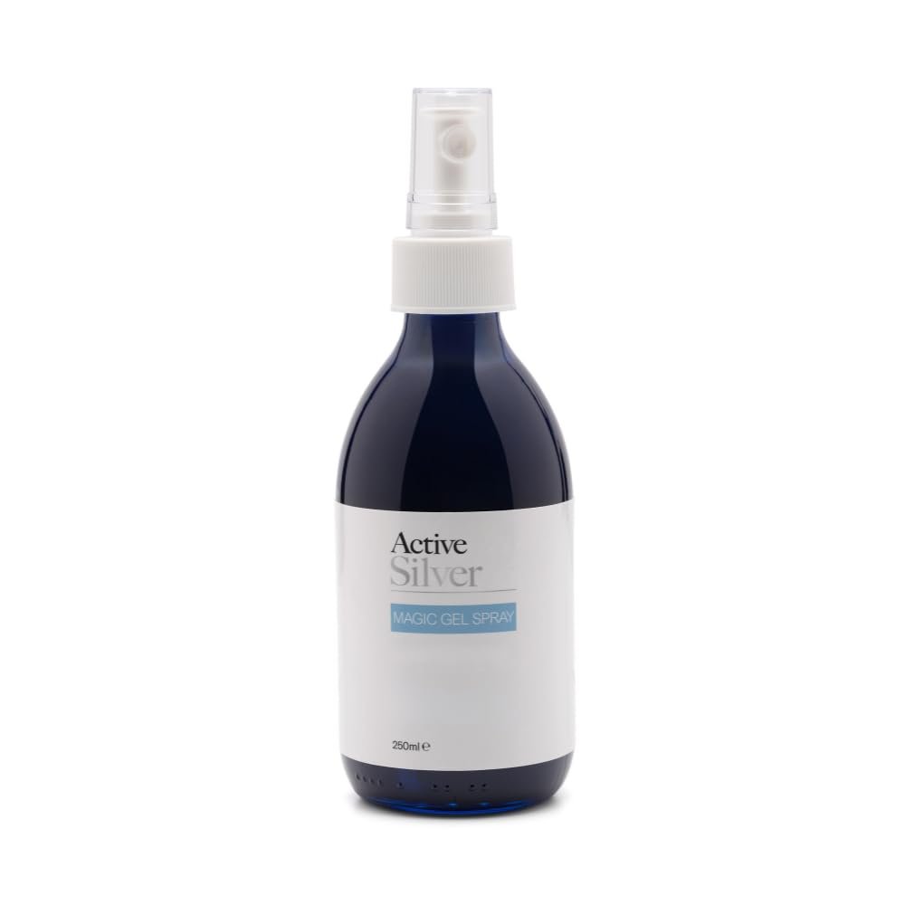 Active Silver Magic Gel Spray 250ml with Colloidal Silver and Aloe Vera, UK Colloidal Silver Bottle with Atomiser Spray, Use in The Home or for Travel
