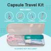 CAPSULE Retainer Case - Brush and Toothpaste Included - Perfect for Compact and Sanitary Storage of Clear Retainers for Dental Hygiene view 3