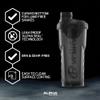 Alpha Designs Protein Shaker Bottle 750ml - 0.75L Gym Bottle for Protein Shakes - Leakproof Screw Cap - Black view 4