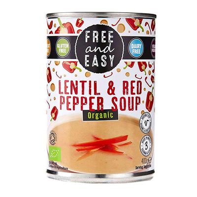 Free & Easy Organic Lentil Red Pepper Soup 400g