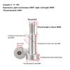 304 stainless steel hexagon tuning screw, turning screw, M2.5 m2, equal high-side shoulder seat bolts- 4 * 15 m3 [2pcs] view 2
