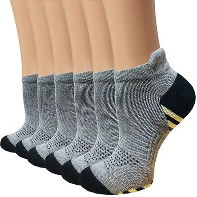 Copper Compression Socks Women and Men 6 Pairs - Circulation Arch Support Plantar Fasciitis Running Ankle Socks