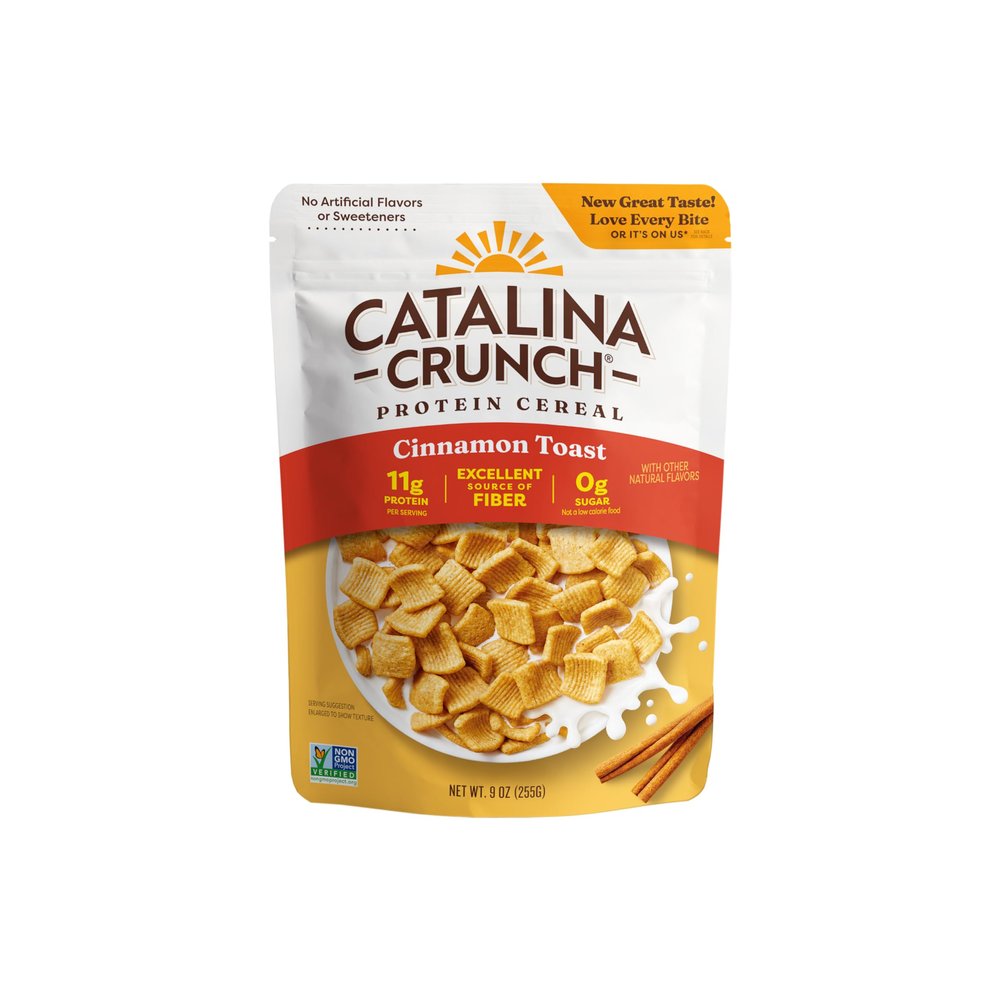 Cinnamon Keto Cereal | Low-carb, Zero Sugar, Plant Protein | Catalina Crunch