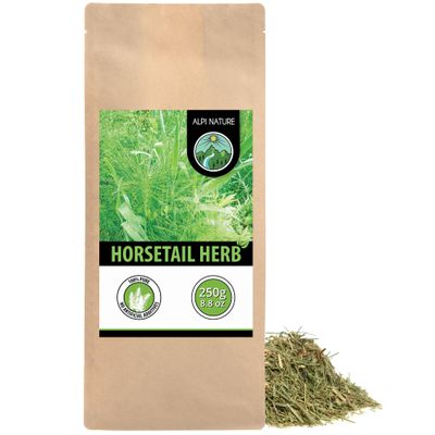 Alpi Nature Horsetail Tea 250g 8.8 oz, Dried and Cut Field Horsetail Herb, Loose Leaf Tea