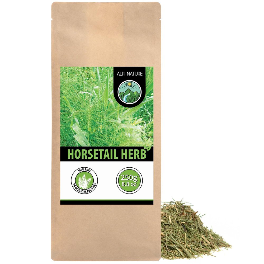 Alpi Nature Horsetail Tea 250g 8.8 oz, Dried and Cut Field Horsetail Herb, Loose Leaf Tea