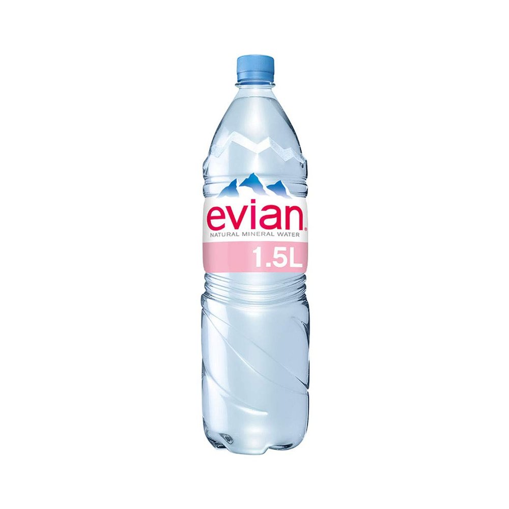 Evian 1.5L Water Bottle Pack of 8