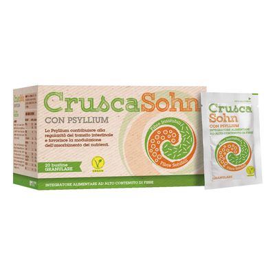 Chiesi Crusca Sohn con Psyllium Integratore Alto Contenuto di Fibre, 20 Bustine