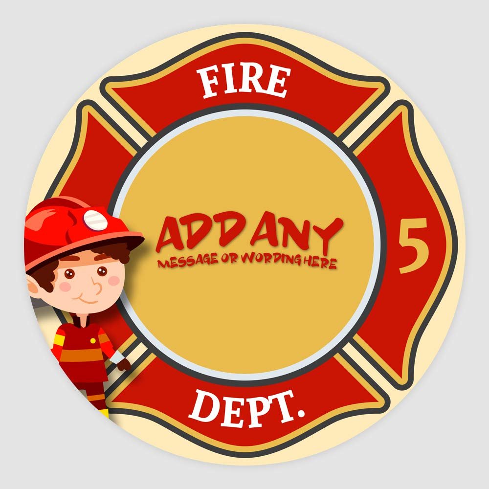 20 x Fireman 5cm Personalised Edible Cupcake Toppers on Premium Icing