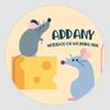 20 x Cute Mouse 5cm Personalised Edible Cupcake Toppers on Premium Icing view 1