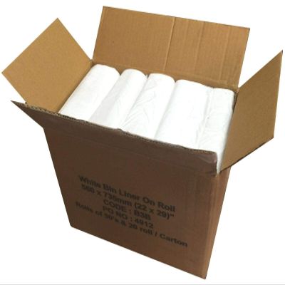1000 Swing Bin Liners 50 per Roll and 20 Rolls per Box, Suit Office Pedal Square