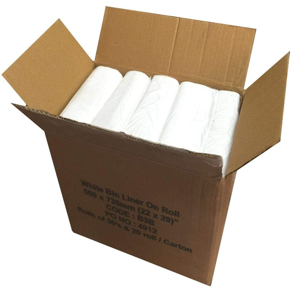 1000 Swing Bin Liners 50 per Roll and 20 Rolls per Box, Suit Office Pedal Square