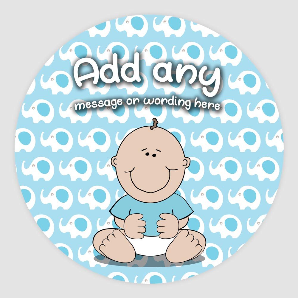 20 x Baby Boy Wallpapers 5cm Personalised Edible Cupcake Toppers on Premium Icing