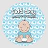 20 x Baby Boy Wallpapers 5cm Personalised Edible Cupcake Toppers on Premium Icing view 1