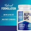 Alpha GPC Choline 600MG (60 Capsules, 30-Day Supply) Nootropic Brain Supplement for Focus, Memory, Motivation, Mood & Energy Support* - with BioPerine - Vegetarian, Gluten-Free, 3rd-Party Tested view 3