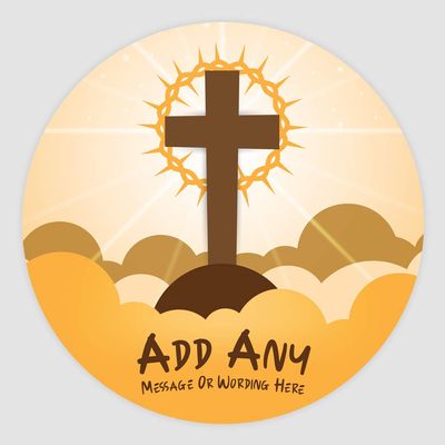20 x Catholic Cross 5cm Personalised Edible Cupcake Toppers on Premium Icing