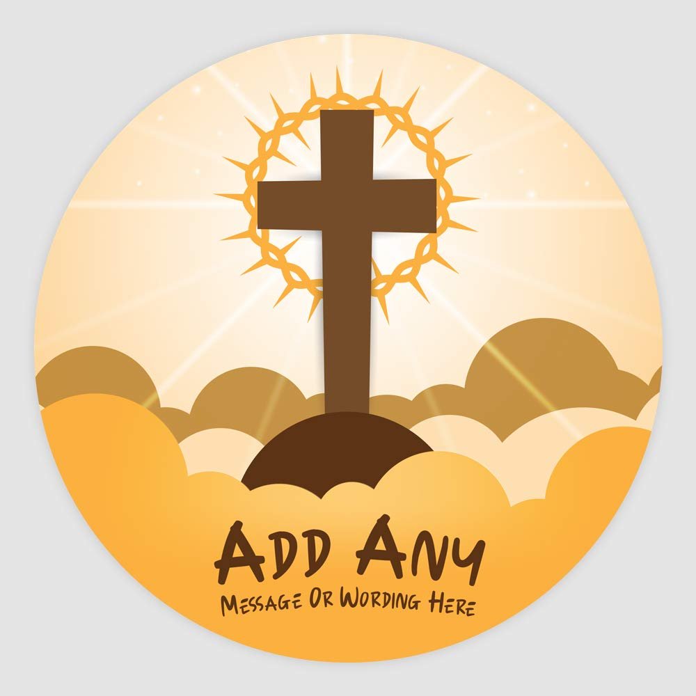 20 x Catholic Cross 5cm Personalised Edible Cupcake Toppers on Premium Icing