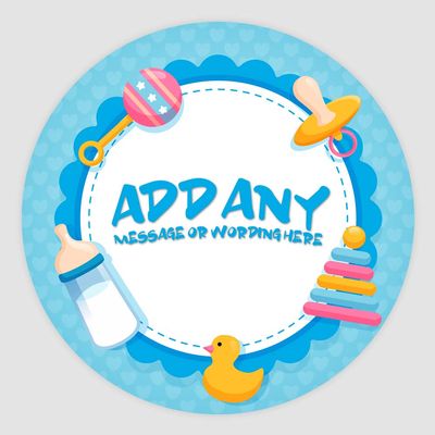 20 x Baby Shower 5cm Personalised Edible Cupcake Toppers on Premium Icing