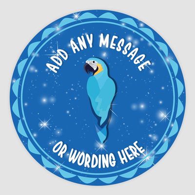 20 x Adorable Parrot 5cm Personalised Edible Cupcake Toppers on Premium Icing