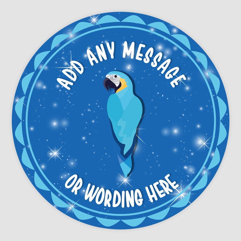 20 x Adorable Parrot 5cm Personalised Edible Cupcake Toppers on Premium Icing